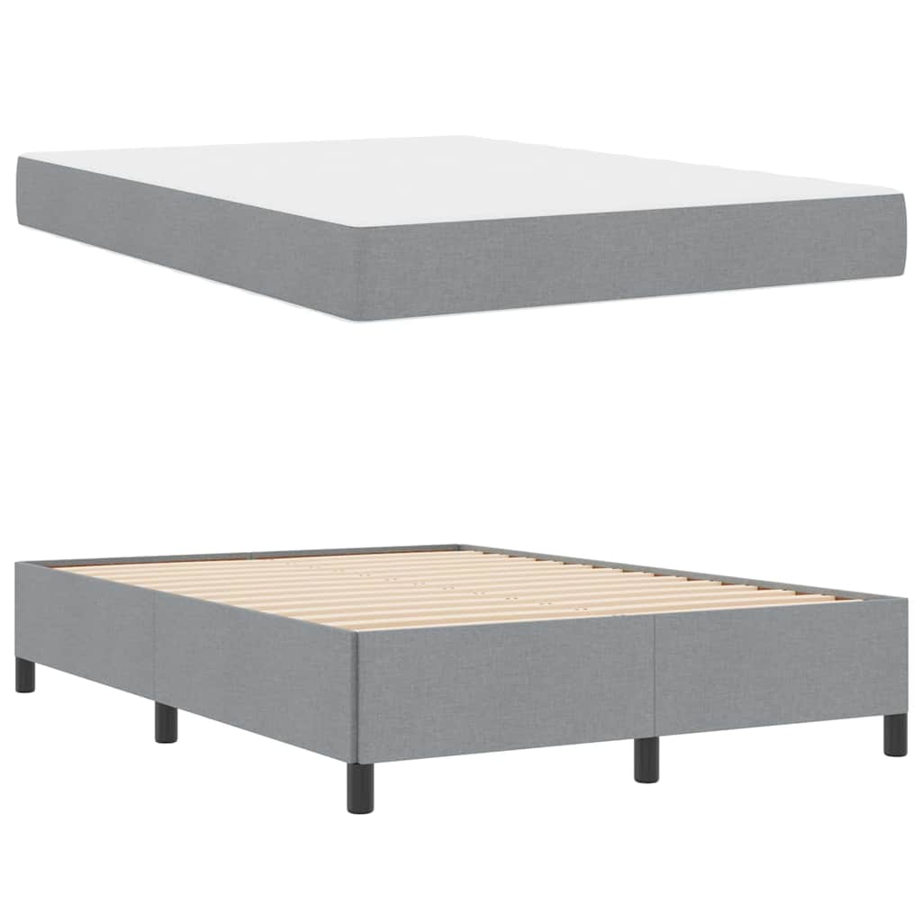Boxspring bed Lichtgrijs, Zwart 160 x 200 cm