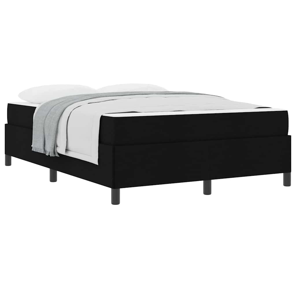 Boxspring bed Zwart, Zwart 160 x 200 cm Stof, Engineered Hout