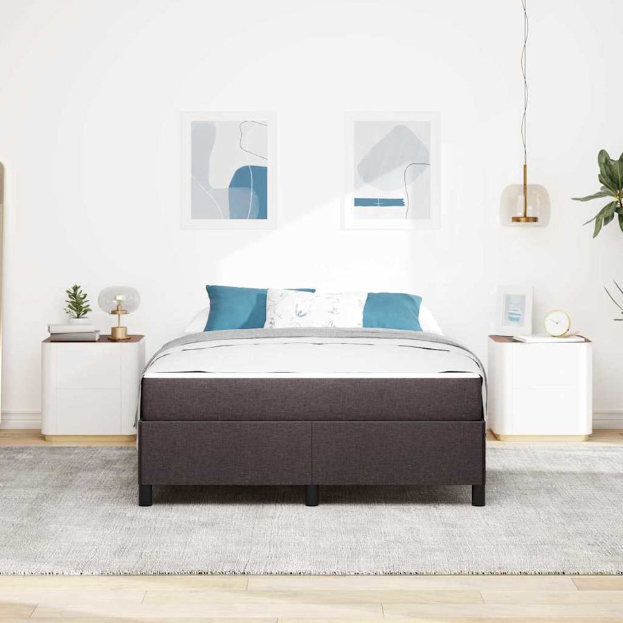 Boxspring bed Bruin 160 x 200 cm Stof, Engineered Hout