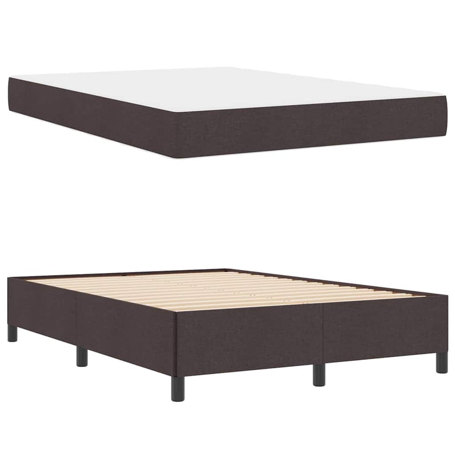 Boxspring bed Bruin 160 x 200 cm Stof, Engineered Hout