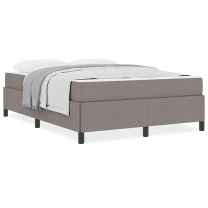 Boxspring bed Taupe, Zwart 160 x 200 cm Stof, Engineered Hout