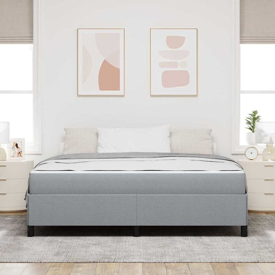 Boxspring bed Lichtgrijs, Zwart 180 x 200 cm