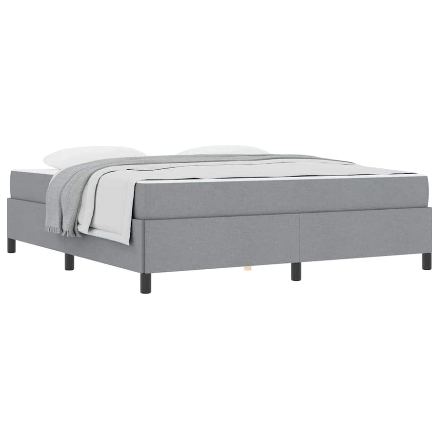 Boxspring bed Lichtgrijs, Zwart 180 x 200 cm