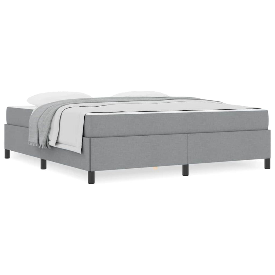 Boxspring bed Lichtgrijs, Zwart 180 x 200 cm