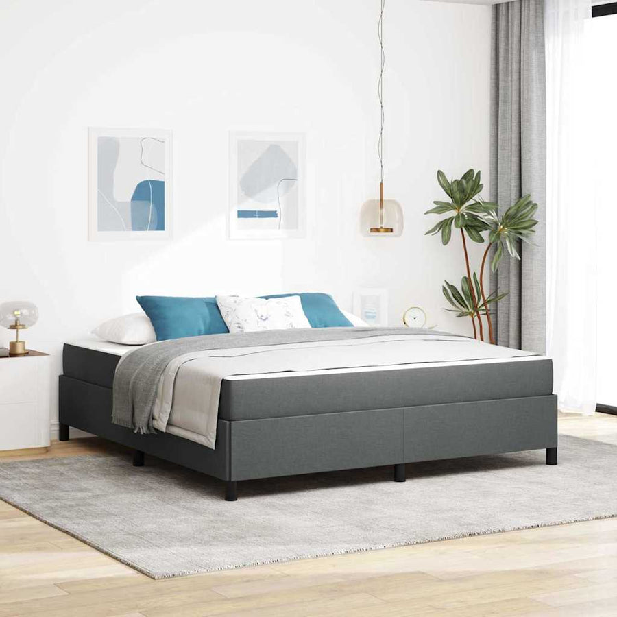 Boxspring bed Donkergrijs, Zwart 180 x 200 cm