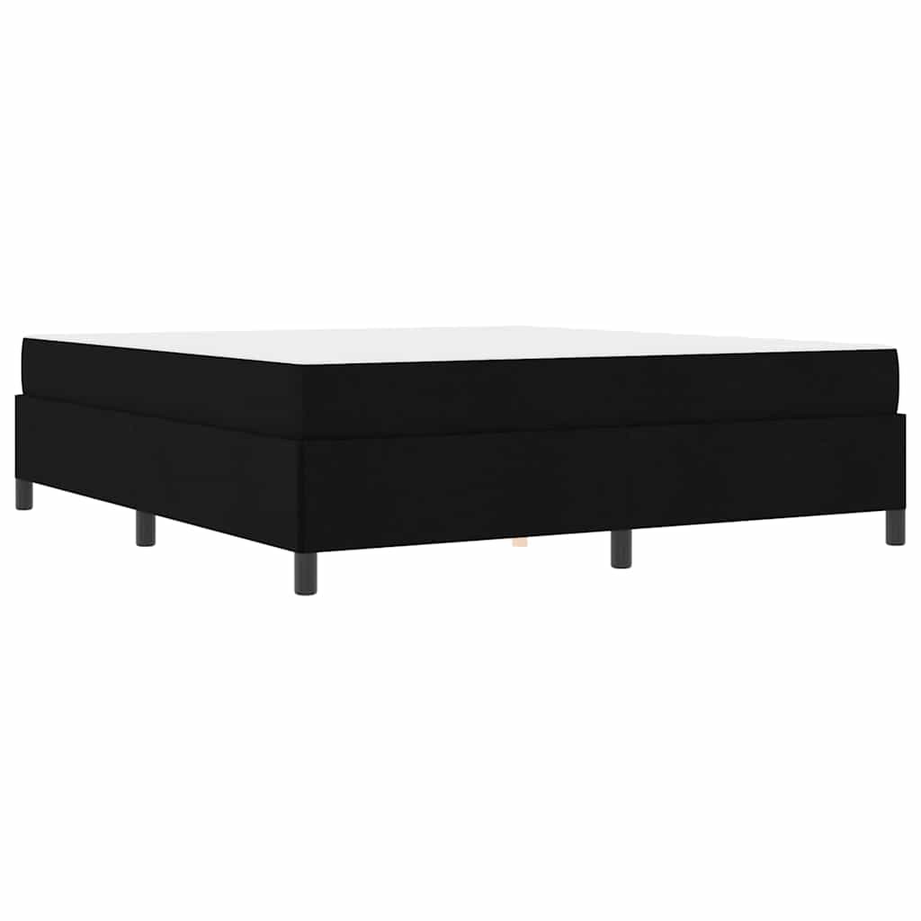 Boxspring bed Zwart, Zwart 180 x 200 cm Stof, Engineered Hout