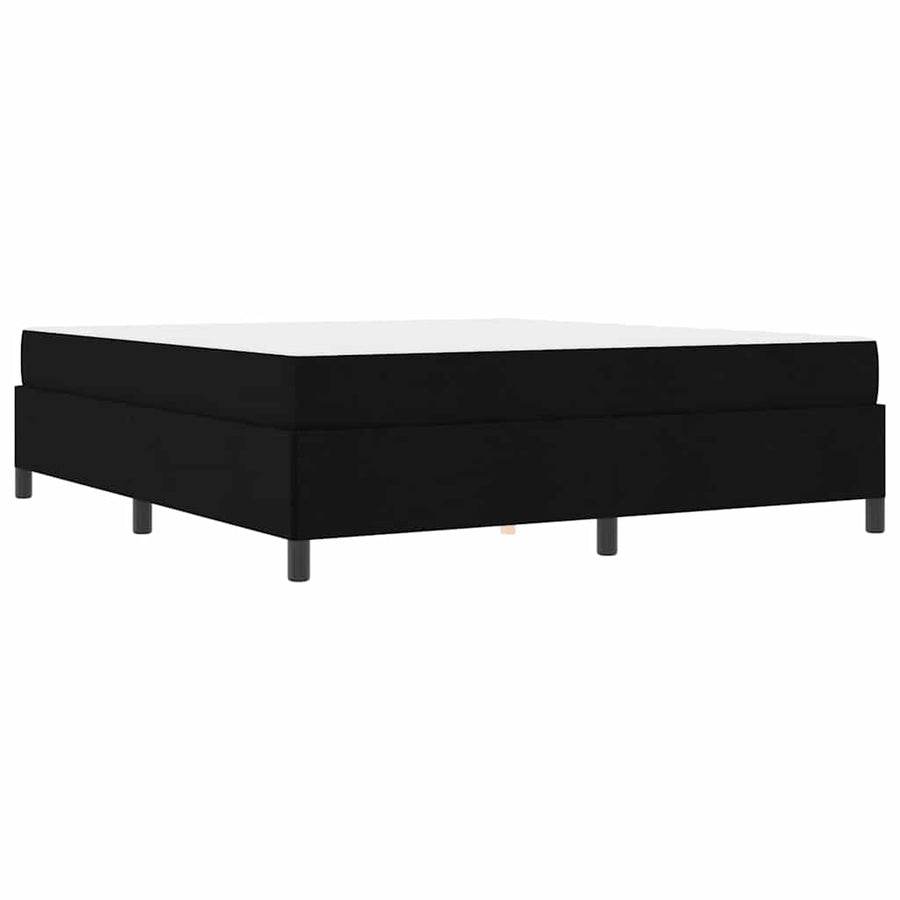 Boxspring bed Zwart, Zwart 180 x 200 cm Stof, Engineered Hout