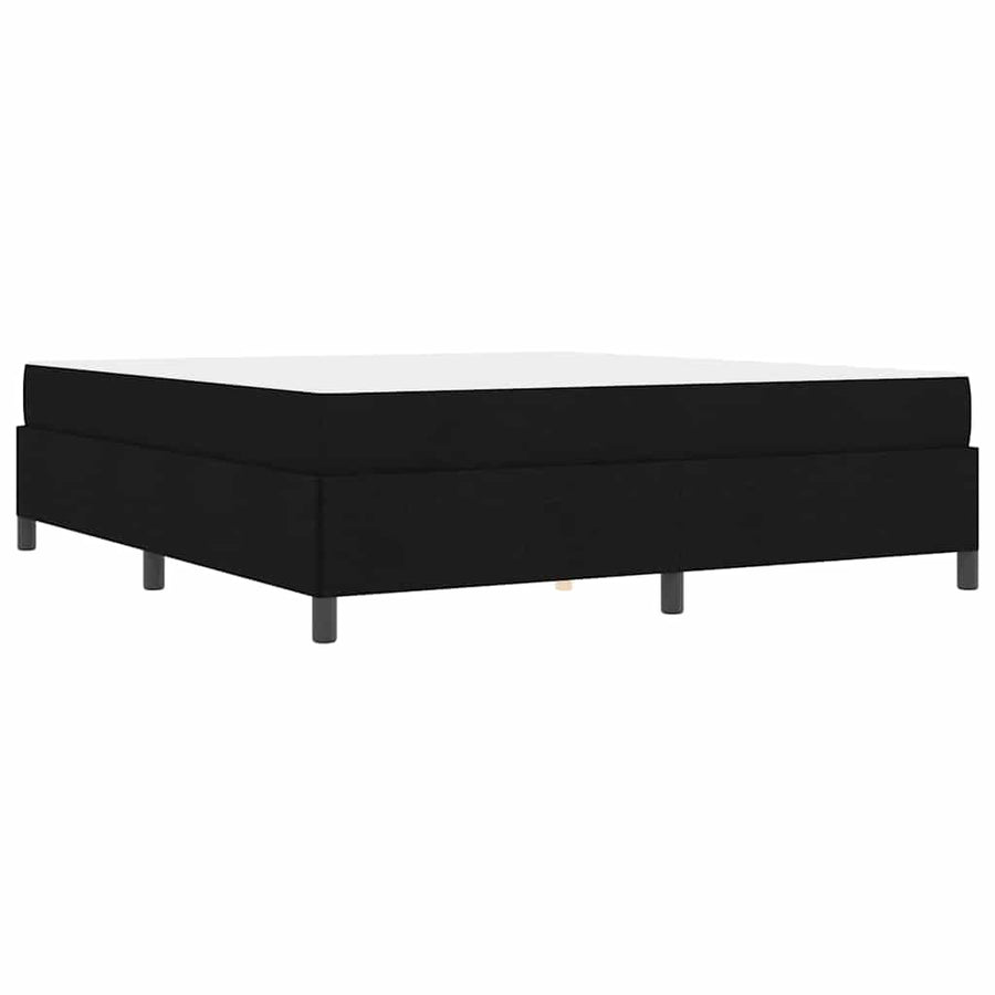 Boxspring bed Zwart, Zwart 180 x 200 cm Stof, Engineered Hout