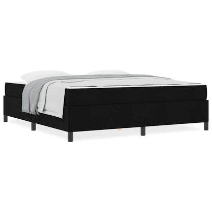 Boxspring bed Zwart, Zwart 180 x 200 cm Stof, Engineered Hout