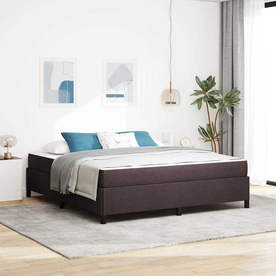 Boxspring bed Bruin 180 x 200 cm Stof, Engineered Hout