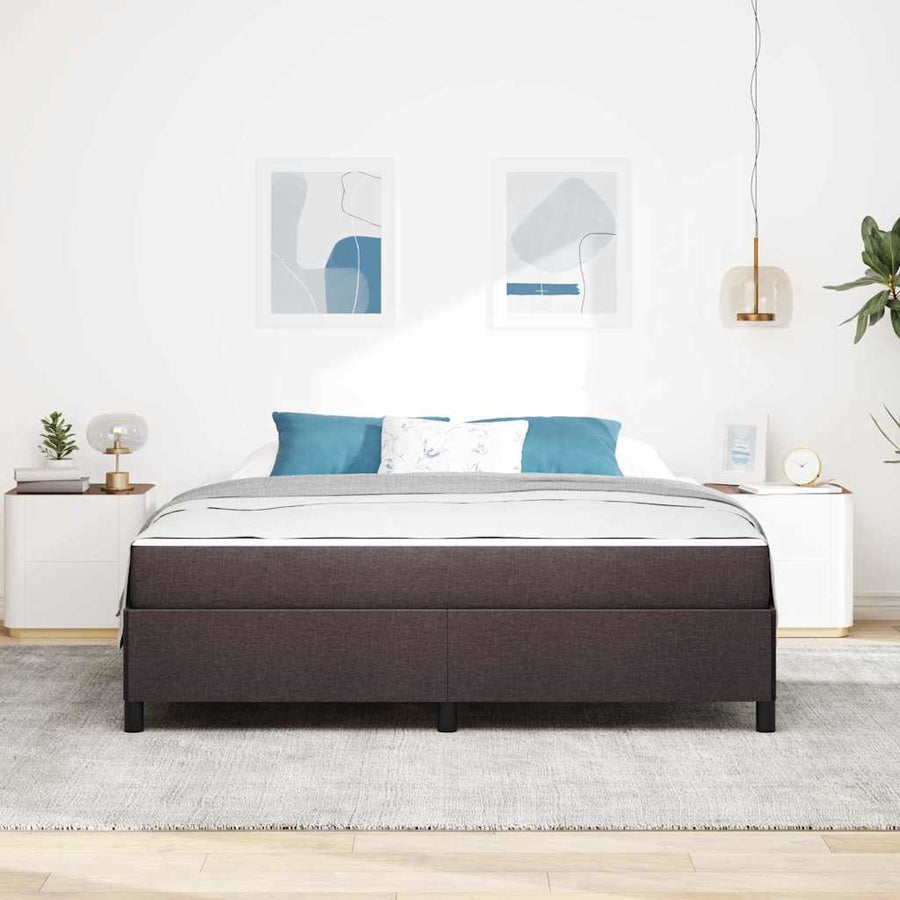 Boxspring bed Bruin 180 x 200 cm Stof, Engineered Hout