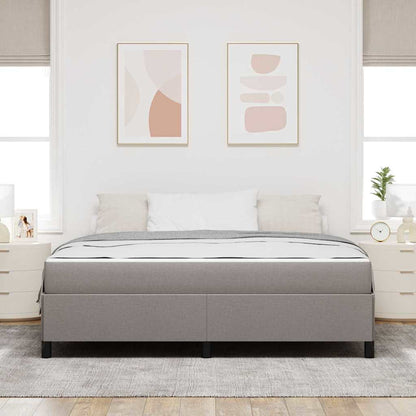 Boxspring bed Taupe, Zwart 180 x 200 cm Stof, Engineered Hout