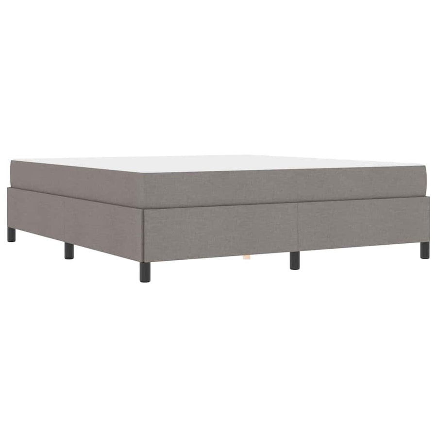 Boxspring bed Taupe, Zwart 180 x 200 cm Stof, Engineered Hout