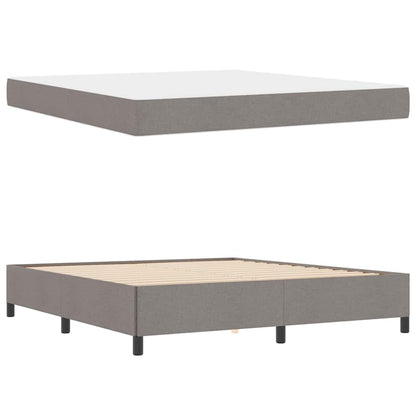 Boxspring bed Taupe, Zwart 180 x 200 cm Stof, Engineered Hout