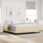 Boxspringbed 180x200 cm crème stof