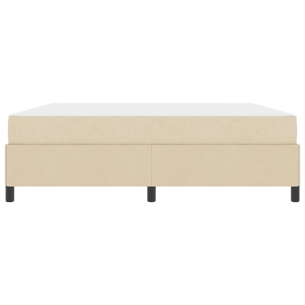 Boxspring bed Crème, Zwart 180 x 200 cm Stof, Engineered Hout