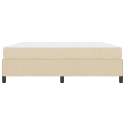 Boxspring bed Crème, Zwart 180 x 200 cm Stof, Engineered Hout