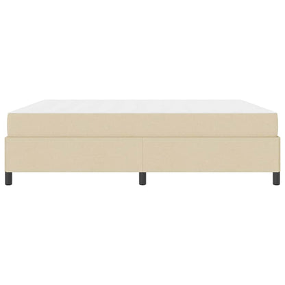 Boxspring bed Crème, Zwart 180 x 200 cm Stof, Engineered Hout