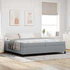 Boxspringbed 200x200 cm lichtgrijs