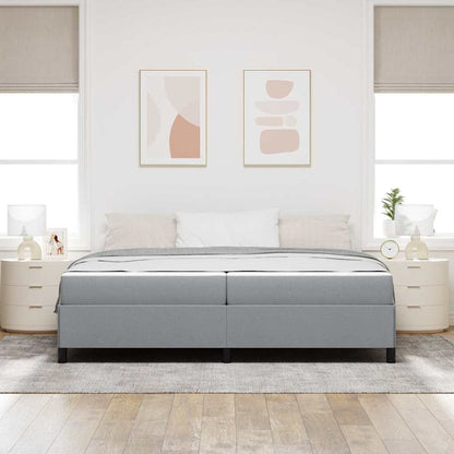 Boxspring bed Lichtgrijs, Zwart 200 x 200 cm