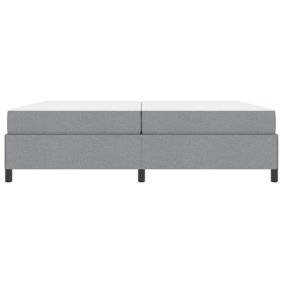 Boxspring bed Lichtgrijs, Zwart 200 x 200 cm