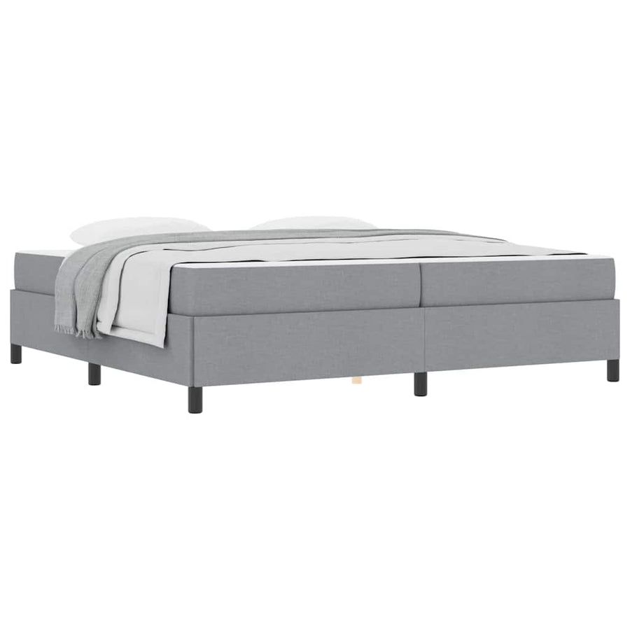 Boxspring bed Lichtgrijs, Zwart 200 x 200 cm
