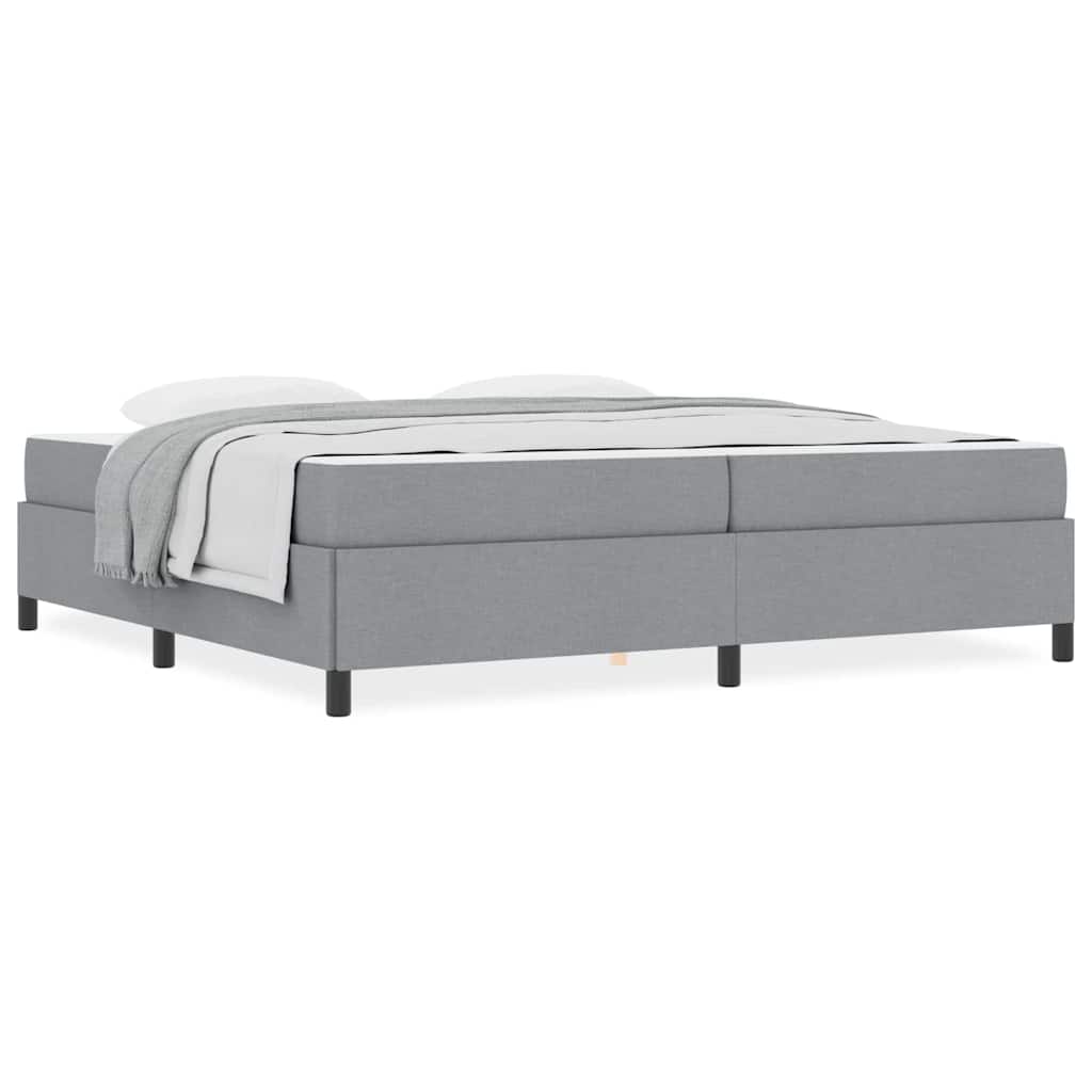 Boxspring bed Lichtgrijs, Zwart 200 x 200 cm
