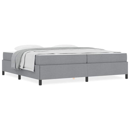 Boxspring bed Lichtgrijs, Zwart 200 x 200 cm