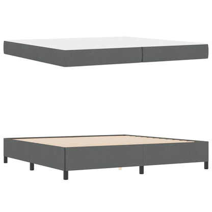 Boxspring bed Donkergrijs, Zwart 200 x 200 cm