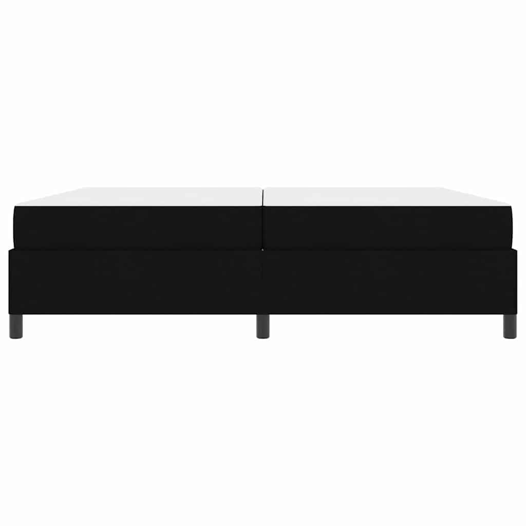 Boxspring bed Zwart, Zwart 200 x 200 cm Stof, Engineered Hout