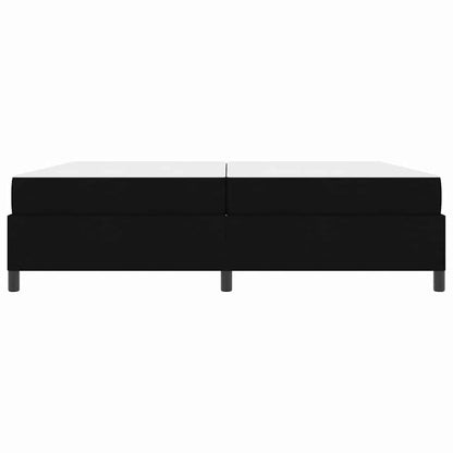 Boxspring bed Zwart, Zwart 200 x 200 cm Stof, Engineered Hout