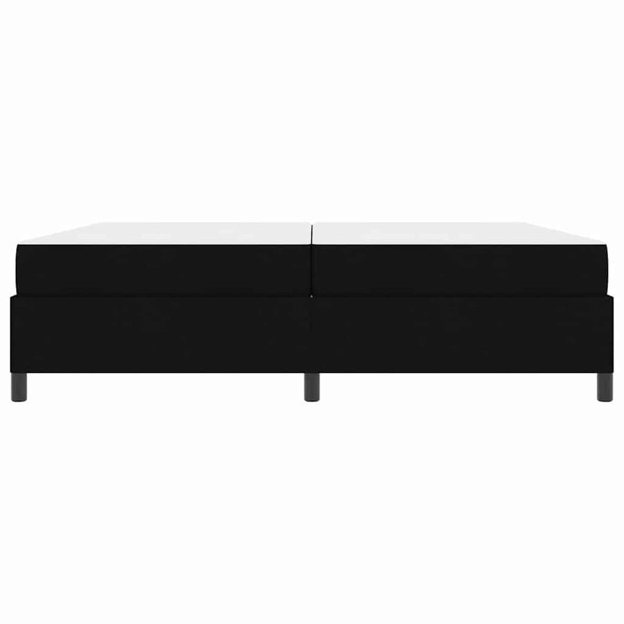 Boxspring bed Zwart, Zwart 200 x 200 cm Stof, Engineered Hout