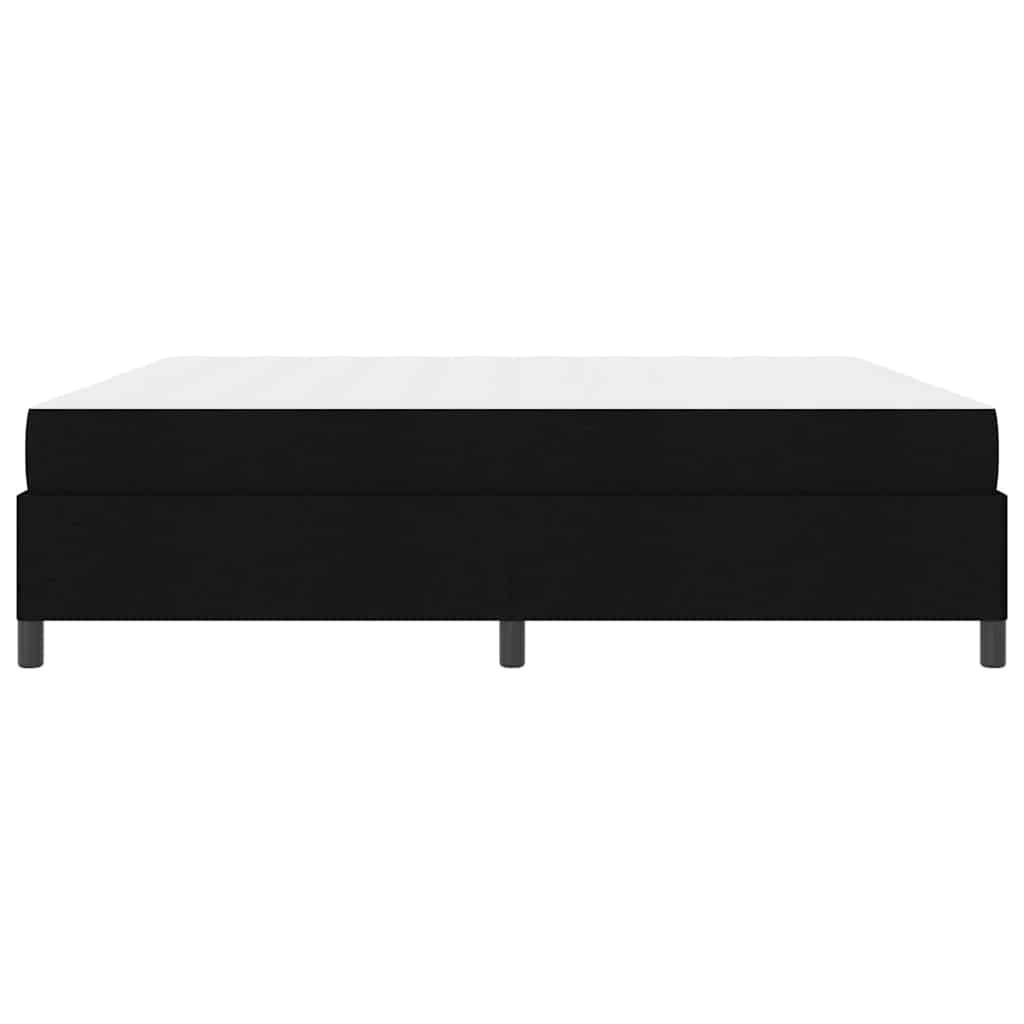 Boxspring bed Zwart, Zwart 200 x 200 cm Stof, Engineered Hout