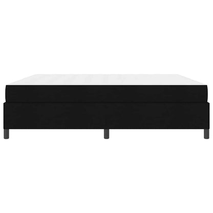 Boxspring bed Zwart, Zwart 200 x 200 cm Stof, Engineered Hout