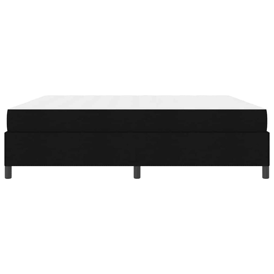 Boxspring bed Zwart, Zwart 200 x 200 cm Stof, Engineered Hout