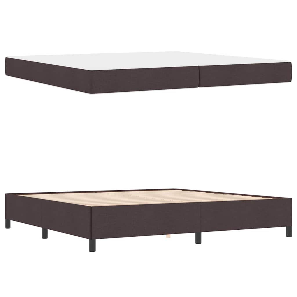 Boxspring bed Bruin 200 x 200 cm Stof, Engineered Hout