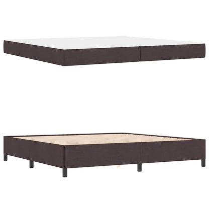 Boxspring bed Bruin 200 x 200 cm Stof, Engineered Hout