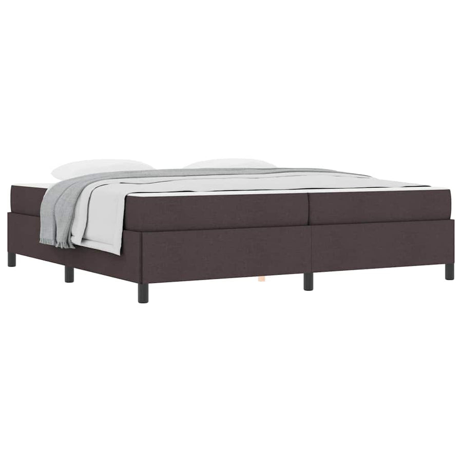Boxspring bed Bruin 200 x 200 cm Stof, Engineered Hout