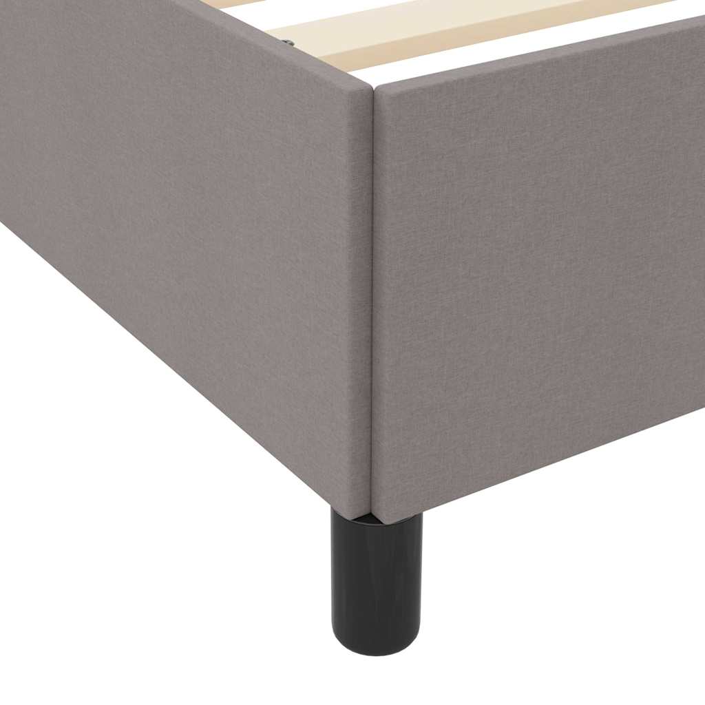 Boxspring bed Taupe, Zwart 200 x 200 cm Stof, Engineered Hout