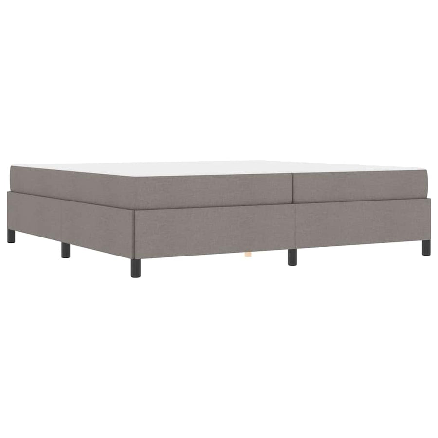 Boxspring bed Taupe, Zwart 200 x 200 cm Stof, Engineered Hout