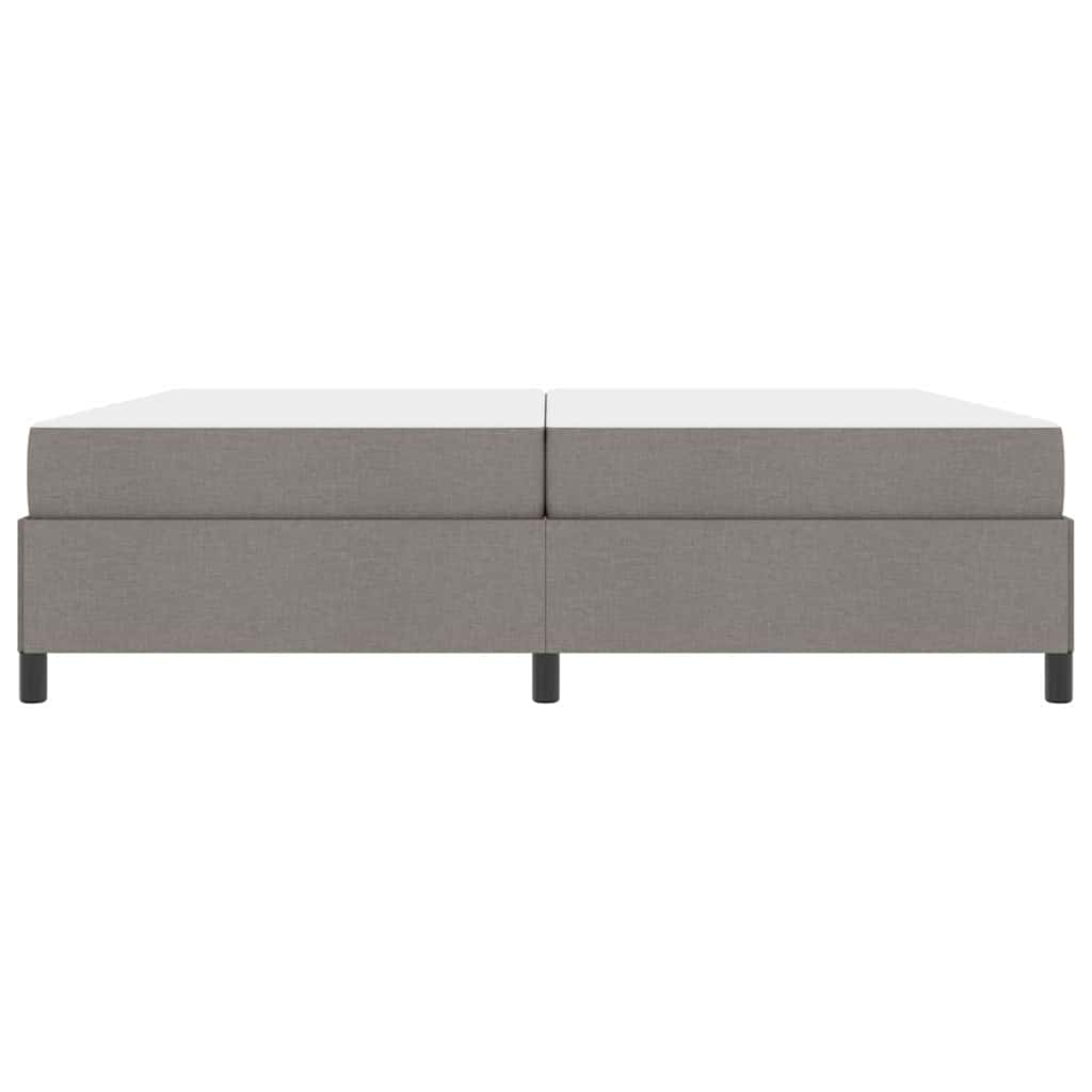 Boxspring bed Taupe, Zwart 200 x 200 cm Stof, Engineered Hout