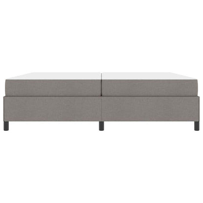 Boxspring bed Taupe, Zwart 200 x 200 cm Stof, Engineered Hout