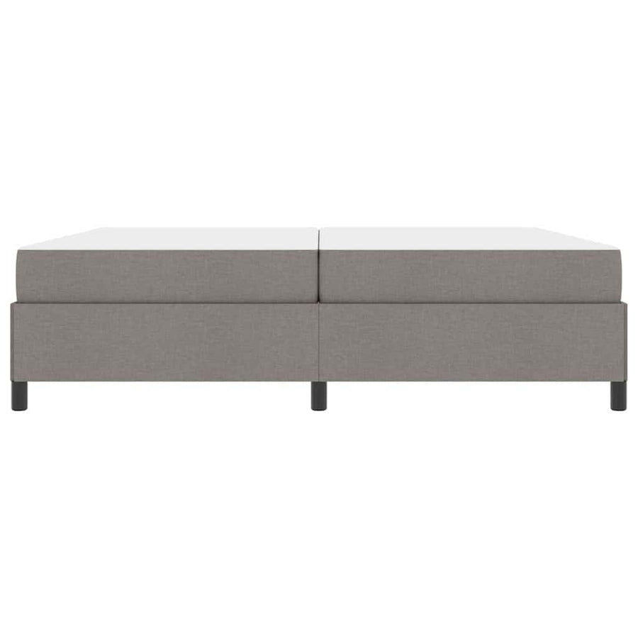 Boxspring bed Taupe, Zwart 200 x 200 cm Stof, Engineered Hout