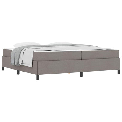 Boxspring bed Taupe, Zwart 200 x 200 cm Stof, Engineered Hout