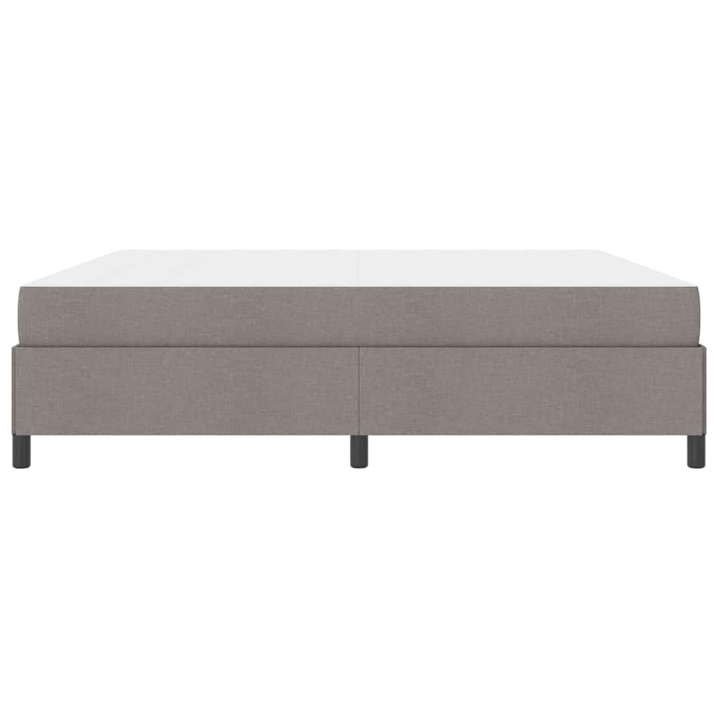 Boxspring bed Taupe, Zwart 200 x 200 cm Stof, Engineered Hout