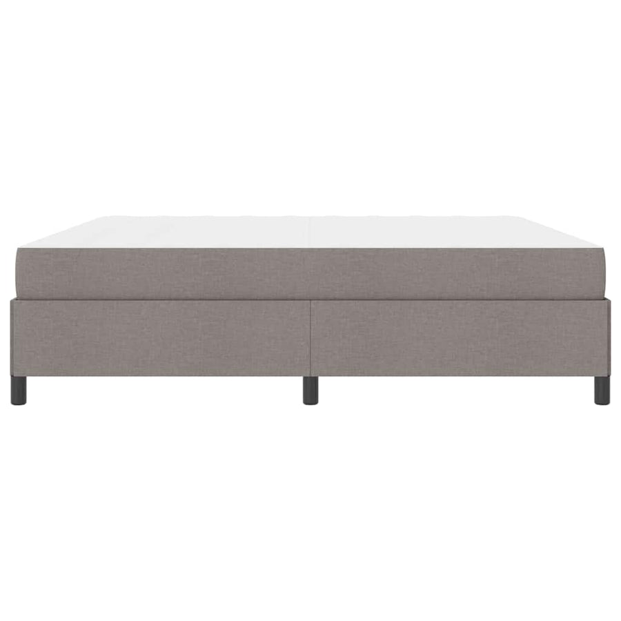 Boxspring bed Taupe, Zwart 200 x 200 cm Stof, Engineered Hout