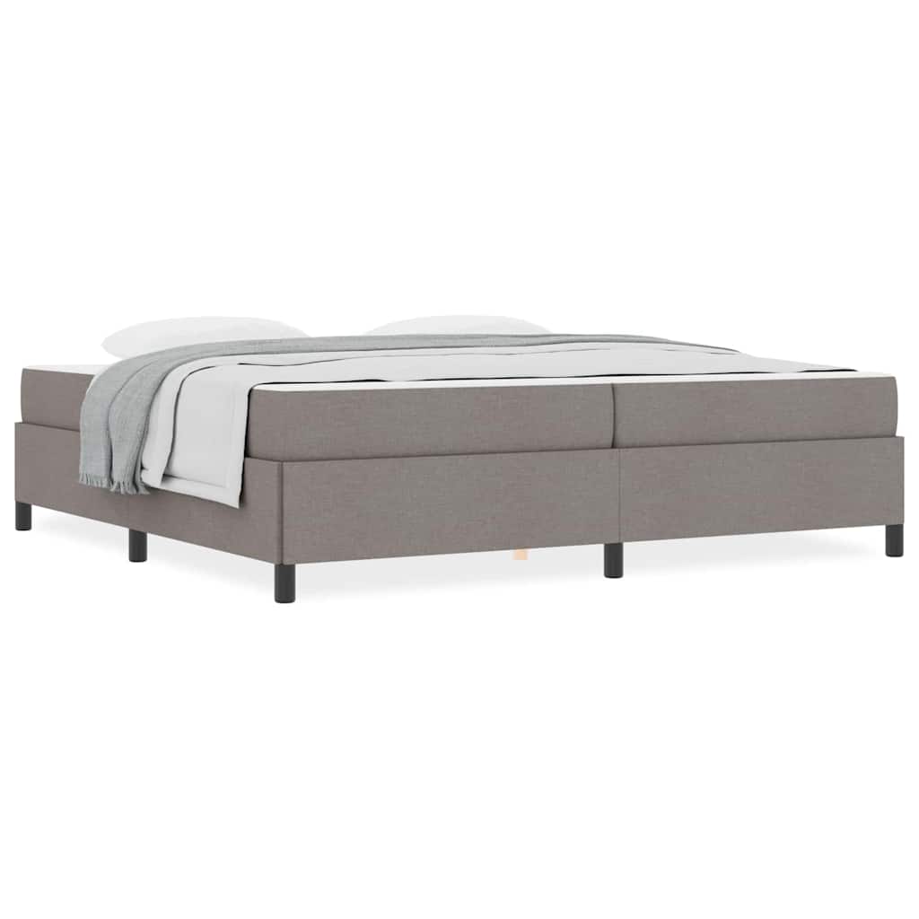 Boxspring bed Taupe, Zwart 200 x 200 cm Stof, Engineered Hout