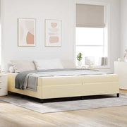 Boxspringbed 200x200 cm crème stof