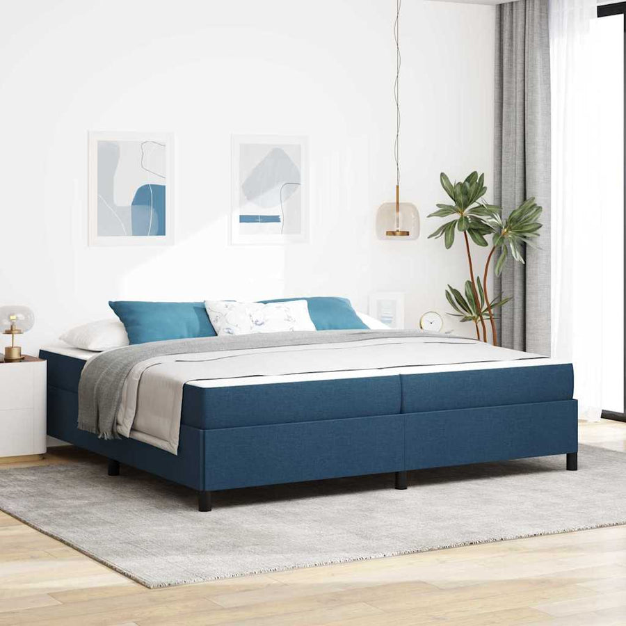 Boxspring bed Lichtgrijs, Zwart 200 x 200 cm