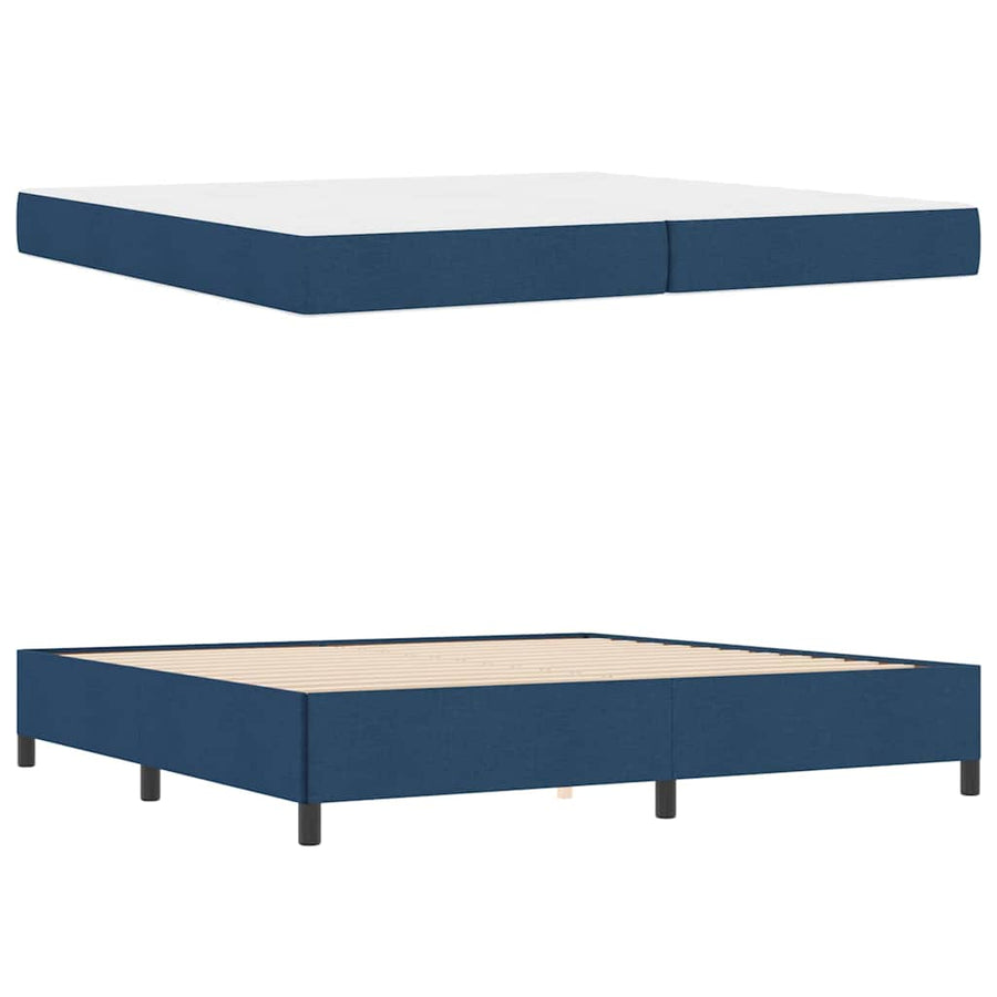 Boxspring bed Lichtgrijs, Zwart 200 x 200 cm